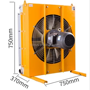 HM Chinese supplier hydraulic oil cooler heat exchanger with 12V/24V fan