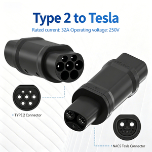 Nouvel adaptateur de charge WICEN Type 2 pour <span class=keywords><strong>Tesla</strong></span> EV |   Connecteur standard européen vers <span class=keywords><strong>Tesla</strong></span> - Product Image 1