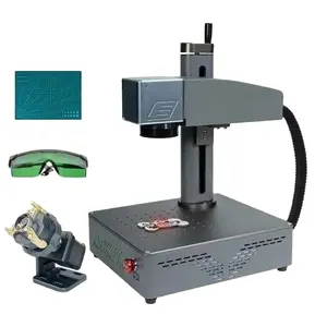 Máquina de impressão a laser, máquina de impressão a laser, velocidade rápida, 20w, para todos os metais, joia e gravação, marcação a laser