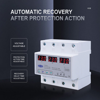 Protecteur de surtension et de sous-tension triphasé réglable TOMZN, dispositif de protection à récupération automatique triphasé, réinitialisation 63A 380V
