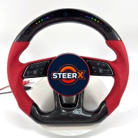 Volant Audi OEM en fibre de carbone avec LED pour A4 A5 Q5 S4 S5 RS4 RS5 B8 B8.5 B9 – Style Performance Racing – Amélioration