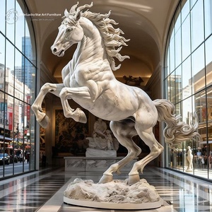 Escultura de Caballo de Acero Inoxidable, Fibra de Vidrio, Madera y Resina Transparente, Adorno Grande Personalizado para Decoración de Vestíbulos de Hoteles y Villas en Guangdong - Product Image 1