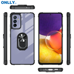 Pour <span class=keywords><strong>Samsung</strong></span> A22 A82 <span class=keywords><strong>A32</strong></span> A52 A72 A42 A12 <span class=keywords><strong>4G</strong></span> 5G TPU hybride acrylique dur pour Galaxy étui de téléphone portable avec porte-anneau en métal - Product Image 1