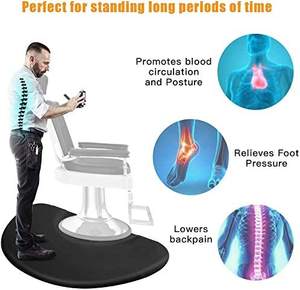 Salon cắt tóc cửa hàng sàn Đen Mat cắt tóc cung cấp không thấm nước trạm chống trượt Pad bàn cắt tóc chống mệt mỏi ghế sàn mat - Product Image 2