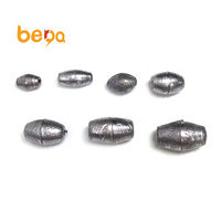 Kutu dolu Oval tip sinker kalıpları kurşun ağırlık balıkçılık aksesuarları döküm platinler