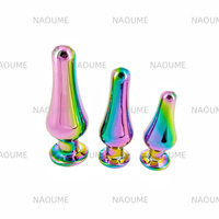Hot Selling Dazzling Metal Anal Plug für Frau 3 Größen Butt Plug Stimulator Frauen Mastur bator Sexspielzeug für Frau und Männer Paar