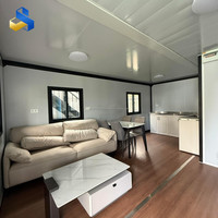 Maison mobile pliable préfabriquée de 40 pieds de style Mid-Century Modern, conteneur extensible, bâtiment de bureau prêt à l'emploi, appartement en panneaux sandwich