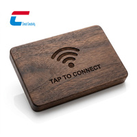 Etiqueta NFC de Madera de Bambú Personalizada NTAG 213, Tarjeta WiFi con Conexión por Contacto, Etiqueta NFC de Madera Ecológica