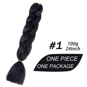 Usine en gros 24 pouces 100g Crochet Jumbo Tresses Unique Ombre Couleur Tissé Cheveux Synthétiques Yaki texture pour les personnes humaines - Product Image 6
