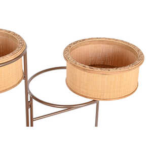 Jardinière en bambou et en fer 55x42x79 cm Pliable Marron - Product Image 4