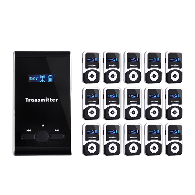 JIANTAOKJ 100T 100R the Wireless Long Range Transmitter and Receiver Whisper Headset Machine Audio Speaker Tour Guide System