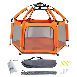 Portátil Quick Set Up Kids Play Tent Beach Grass Anti UV Pop Up Baby Playpen 2023 Kids Play Tent Outdoor Baby Canopy Tent