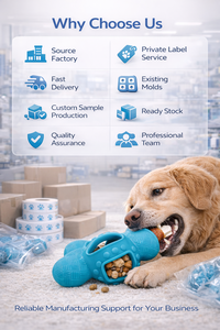 Giocattolo da Masticare per Cani in TPR a Forma di Osso, Distributore di Snack, Etichetta Privata OEM, Giocattolo Durevole per Addestramento Animali Domestici - Product Image 6