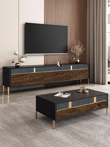 Prezzi bassi vendita calda di fabbrica mobili di qualità in legno moderno <span class=keywords><strong>TV</strong></span> Stand Set <span class=keywords><strong>tavolino</strong></span> - Product Image 5
