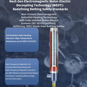 Calentador de agua de inducción electromagnética <span class=keywords><strong>mejor</strong></span> calificado calentadores de agua sin tanque eléctricos de 220V más eficientes energéticamente - Product Image 4