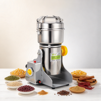 Mesin Giling Bumbu Listrik Mini Portabel 400g Bahan Stainless Steel untuk Herbal Kopi Biji-bijian