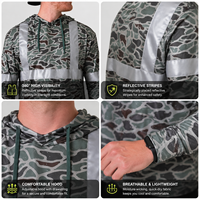 Sweat-shirt à capuche haute visibilité avec logo personnalisé, impression de haute qualité, séchage rapide, léger, vêtements de travail pour la construction routière