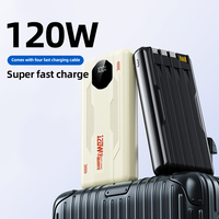 Banco de Energía Portátil para Acampar al Aire Libre, PD20W, 20000mAh, 10000mAh, Alta Capacidad, Universal, con Cables USB Integrados