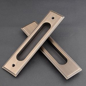 真鍮製スライド式プッシュプル納屋ドアハンドル埋め込み木製ドアバルコニーキッチンバスルーム隠しドアハンドル - Product Image 1