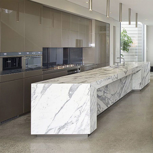 Bán buôn calacatta đá cẩm thạch trắng bàn ăn gạch cho nhà bếp đảo bàn đầu - Product Image 2