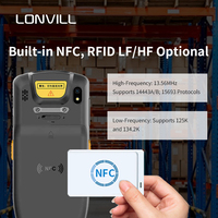 LONVILL Vente en gros ordinateur Android 12 NFC RFID PDA robuste scanner de codes à barres portatif industriel