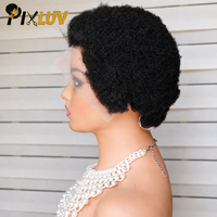 Perruques Courtes Pixie en Cheveux Humains Bouclés Afro, Perruques Pixie Full Lace Couleur Naturelle pour Femmes Noires, Perruques Bob Sans Colle – Prix Usine