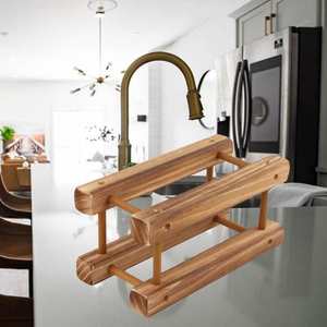 Étagère de stockage de bouteilles de vin empilable et durable en bois casier à vin - Product Image 5