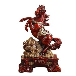 Figurines d'art populaire en résine époxy sculptées sur mesure en forme de cheval pour la maison, le bureau, le salon - Feng Shui pour attirer la richesse - Product Image 5
