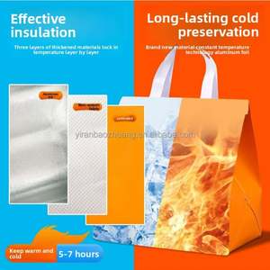 Sac isotherme jetable en non-tissé avec doublure en aluminium pour la distribution extérieure de thé au lait chaud et de crème glacée - Product Image 3