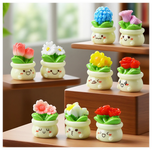 Vente <span class=keywords><strong>en</strong></span> gros miniature 3D résine rose lys tulipe fleur de <span class=keywords><strong>cerisier</strong></span> marguerite hortensia plante de tournesol succulente <span class=keywords><strong>pot</strong></span> figurine bonsaï décor - Product Image 5