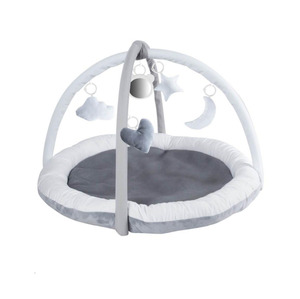 Alfombra <span class=keywords><strong>de</strong></span> Juego Redonda y Cómoda para Bebés, con Espejo y Juguetes <span class=keywords><strong>de</strong></span> Peluche, Alfombra <span class=keywords><strong>de</strong></span> Gateo Segura Antideslizante para Recién Nacidos - Product Image 1