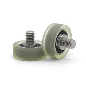 Roulettes de porte et de fenêtre en plastique silencieuses en polyuréthane TPU, roulements résistants à l'usure, roues plates en plastique, vente en gros du fabricant - Product Image 1