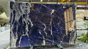 Sodalite màu xanh đá phiến lớn, sang trọng màu xanh đá bảng điều khiển, màu xanh đậm đá hoa cương đá ném đá, màu xanh Brazil đá sang trọng - Product Image 3