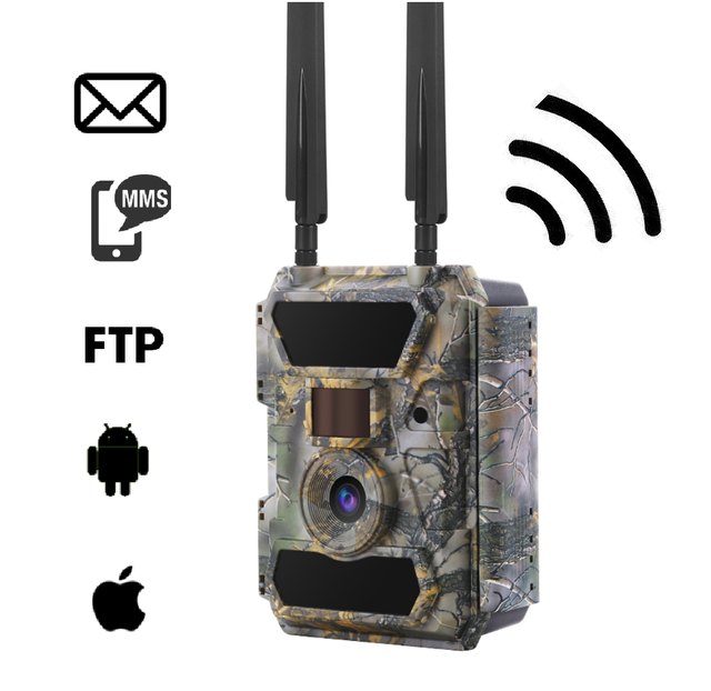 WILLFINE Solar Powered Game Trail Camera 4G LTE Wireless Monitoring Device for Hunting Wildlife and Farm Security