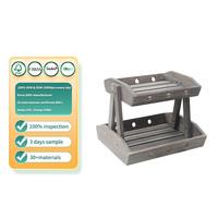 Caddie de rangement à deux niveaux en bois rustique minimaliste personnalisé pour l'organisation des aliments et des condiments sur le comptoir de cuisine