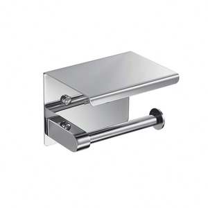 Papier toilette moderne et support de téléphone en acier inoxydable 304 pour salle de bain, rouleau carré, support de téléphone portable pour usage domestique - Product Image 5