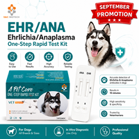 Kit de test de diagnostic rapide combiné EHR ANA pour chiens, cassette d'anticorps pour chiens, outil de dépistage pour cliniques vétérinaires