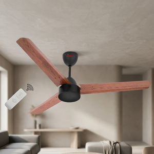 Ventilateur de plafond intelligent à moteur en cuivre métallique de haute qualité, refroidissement par air, compatible avec les onduleurs, pales anti-rouille, électrique, pour hôtel - Product Image 2