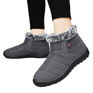 Bottes d'hiver mi-hautes en coton pour femmes, confortables, imperméables, en polyuréthane, résistantes au froid, chaudes, pour femmes - Product Image 1