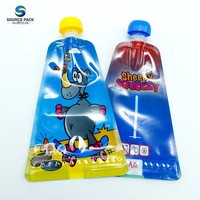 Pochettes refermables personnalisées avec bec verseur et buse, sacs d'emballage liquide réutilisables pour jus, boissons et aliments pour bébés