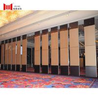 Luxury wooden surface soundproof acoustic movable folding wall partition dwg for mobile office wall