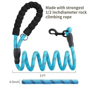 Cuerda de escalada de nailon trenzado con estampado reflectante para perros con decoración de encaje, Collar para paseos de entrenamiento, suministros promocionales para mascotas - Product Image 2