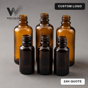 Frosted Amber Glass <b>Dropper</b> <b>Bottle</b> 15ml 30ml Matte Sandblast Soft Touch Facial Oil Minimalist Nordic Packaging Supplier - Product Image 1