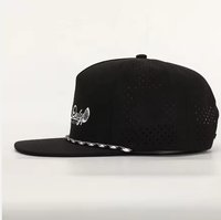 Gorra Snapback Personalizada al por Mayor con Logotipo Bordado de 5 Paneles, Gorras Snapback de Visera Plana Estilo Hip Hop, Gorra Perforada con Corte Láser