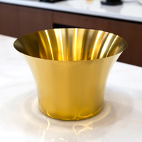 Seau à champagne isotherme 12L en acier inoxydable robuste finition miroir pour hôtel, bar, restaurant