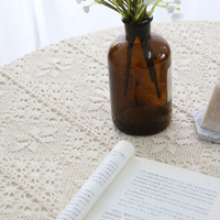 2025 nouveau produit macramé Boho Rural Crochet fil de coton creux gland Table à thé Piano couverture Table couverture nappe décor