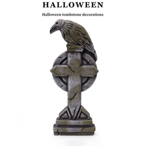Set de Decoración de Halloween: <span class=keywords><strong>Cuervo</strong></span> Gigante, Cruz, Lápida, Casa Embrujada, Parque de Atracciones, Cementerio Espeluznante - Product Image 2