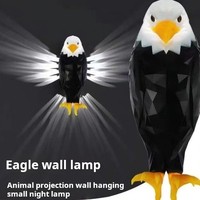 Applique murale moderne hibou aigle oiseau forme projecteur atmosphère applique lumières 3d impression corps décor à la maison Animal interrupteur Lustre