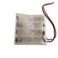 Support de piles 4AA de haute qualité avec fil, boîtier de piles personnalisé en plastique ABS, certifié CE, BMS inclus