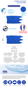 Nuevo diseño de auto-adhesivo de lana de poliéster de refrigeración gel pad pierna no-calor térmico bolsa para el dolor en la pierna alivio - Product Image 2